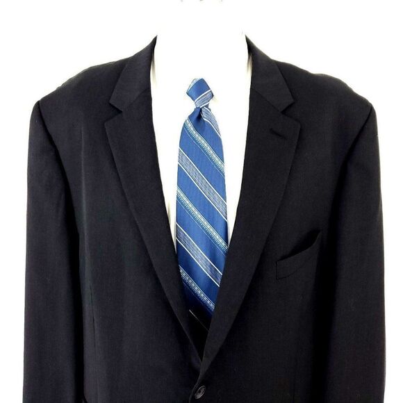 Pronto Uomo Platinum‎ Wool 2 Button Blazer 48L Blue Tagged 50L - Picture 1 of 10
